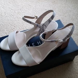 Josie block heel in Ivory Roccia